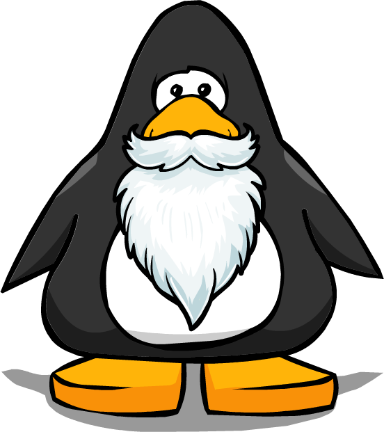 Fuzzy White Beard Picture - Penguin With A Horn (552x621), Png Download