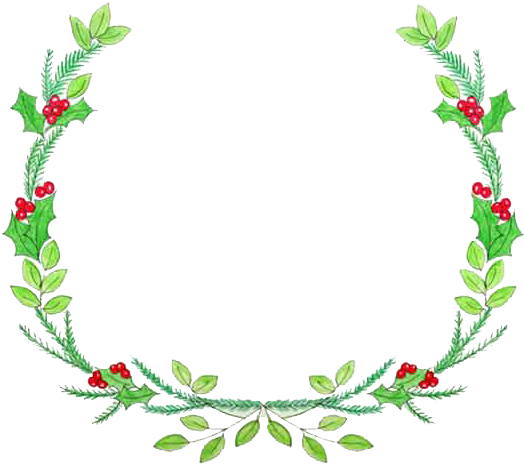Wreath Png - Christmas Wreath Cute Png Watercolor (700x500), Png Download