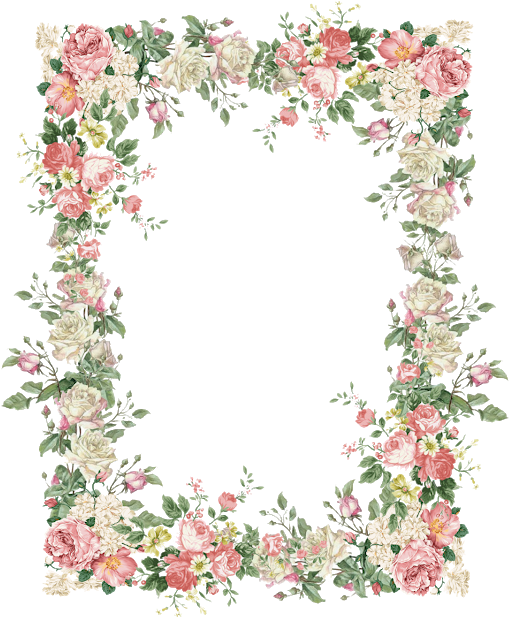 15 Vintage Floral Border Png For Free Download On Mbtskoudsalg - Vintage Flowers Frame Png (532x640), Png Download