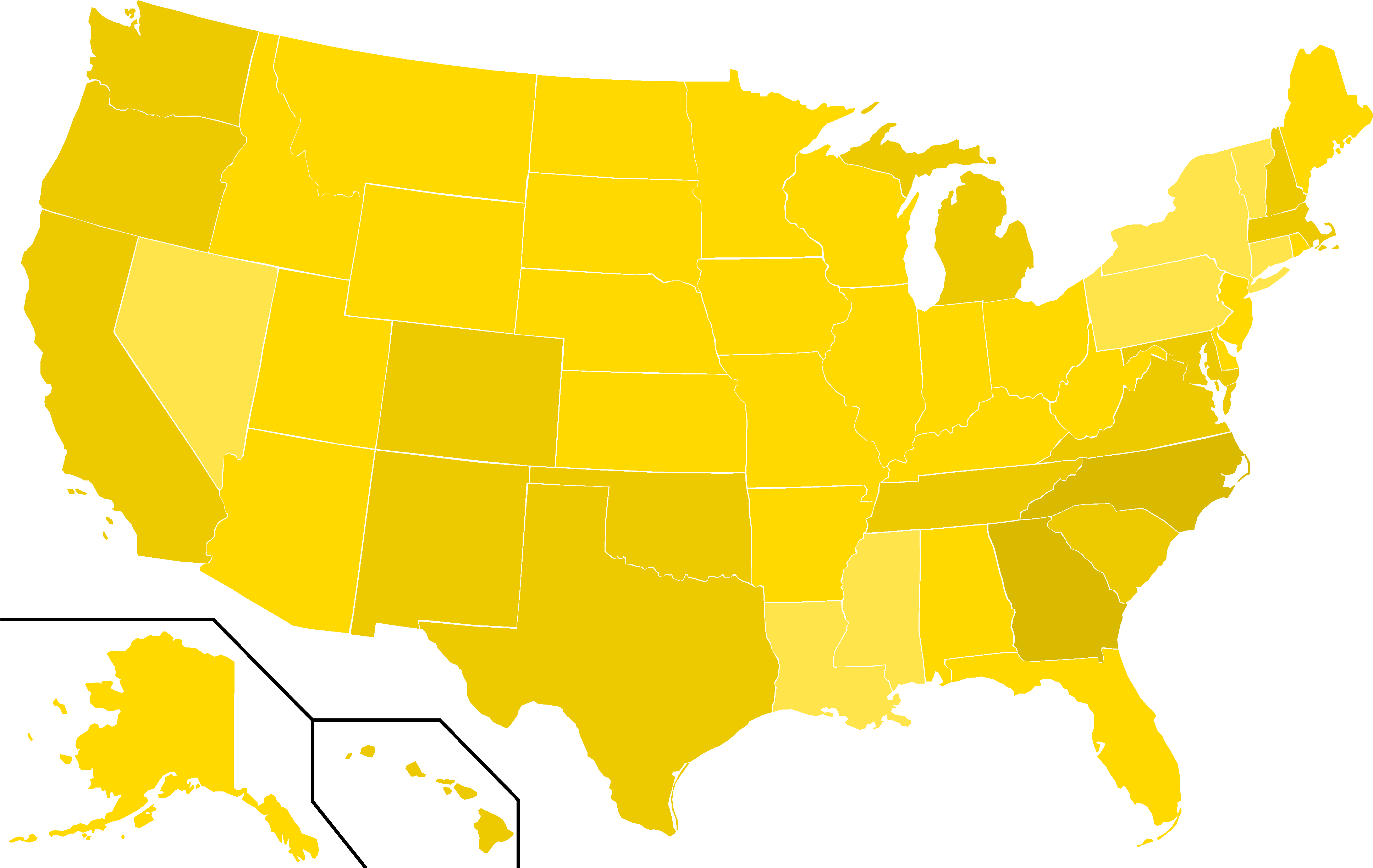 Libertarian Party Presidential Election Results, 2000, - United States Corporal Punishment Map (4000x2473), Png Download
