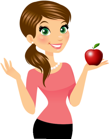 Female Teacher Png - Cartoon Female Teacher (416x500), Png Download