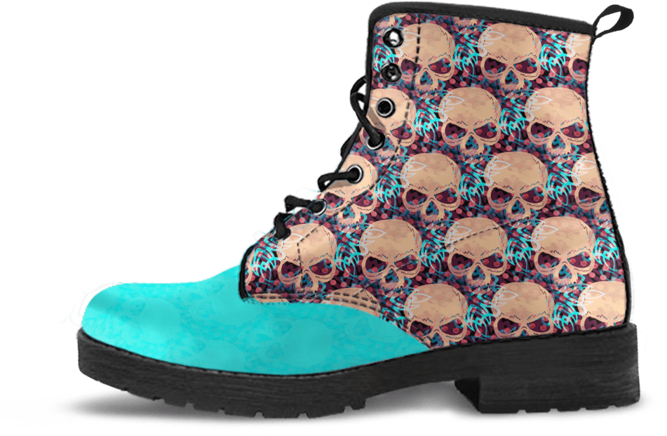 Skull Obsession Watercolor Skull Men's Boots - Yeswevibe Mandala And Elephant Boots - Men & Women (1024x1024), Png Download