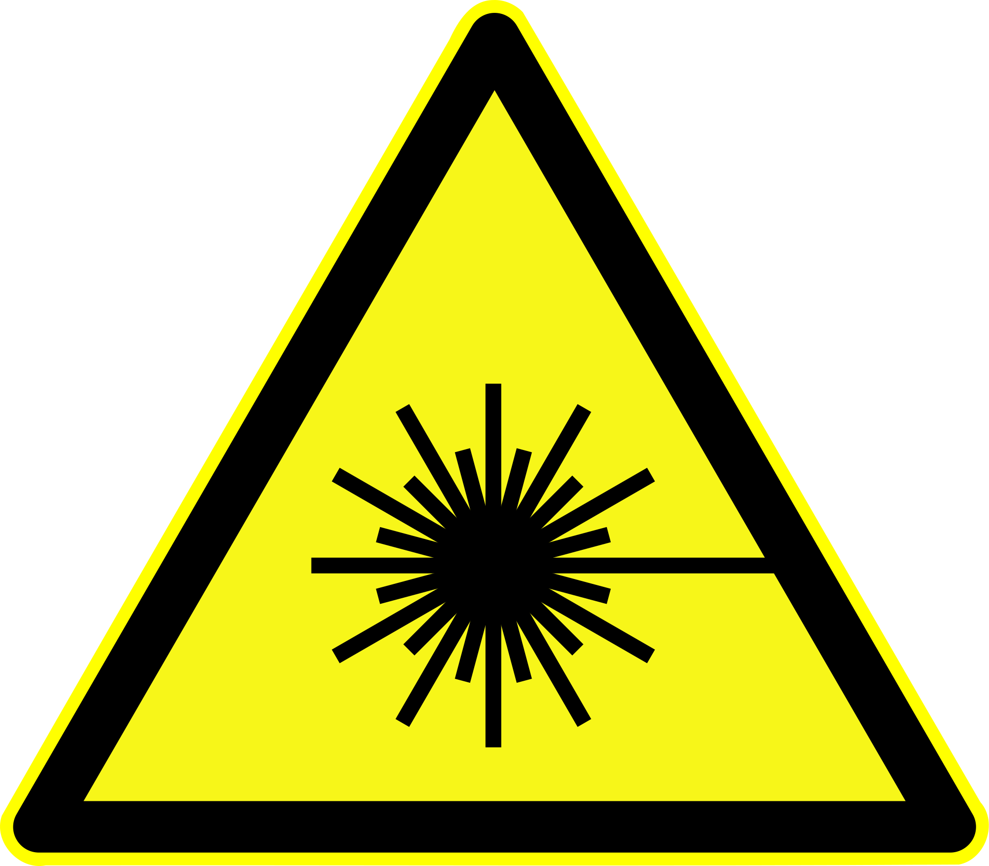 Laser Hazard - Laser Hazard Sign (2000x1753), Png Download