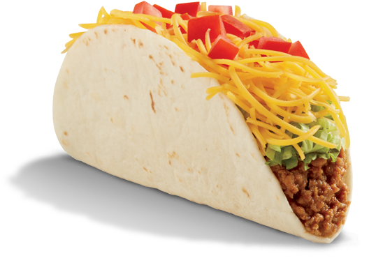 Taco Transparent Png Svg Transparent Library - Queso Crunch Taco Del Taco (860x480), Png Download