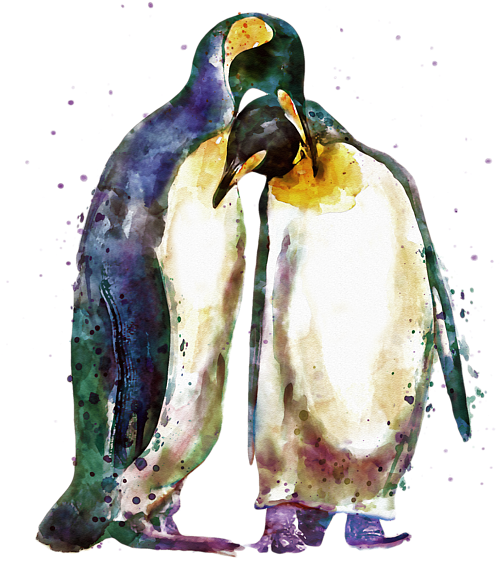 Bleed Area May Not Be Visible - Penguin Art (600x600), Png Download