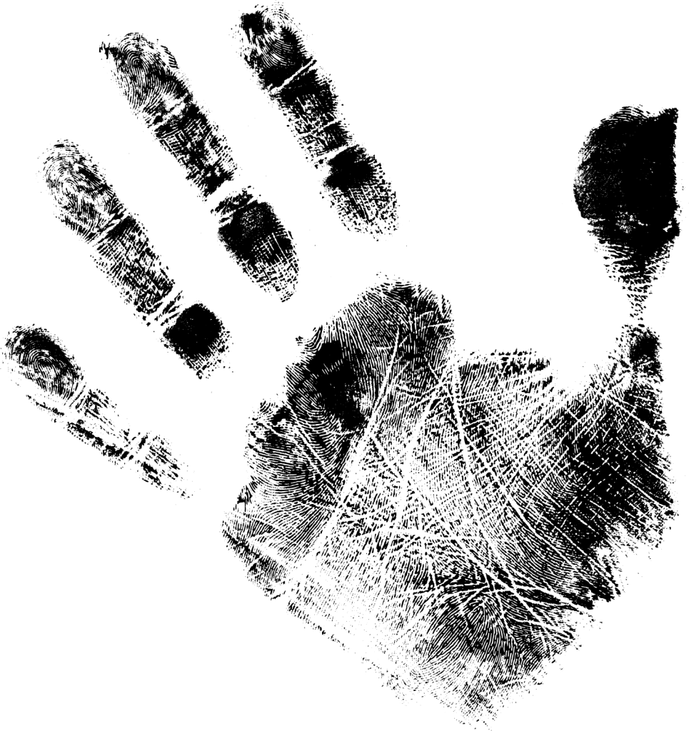 Black Handprints Png - Portable Network Graphics (965x1024), Png Download