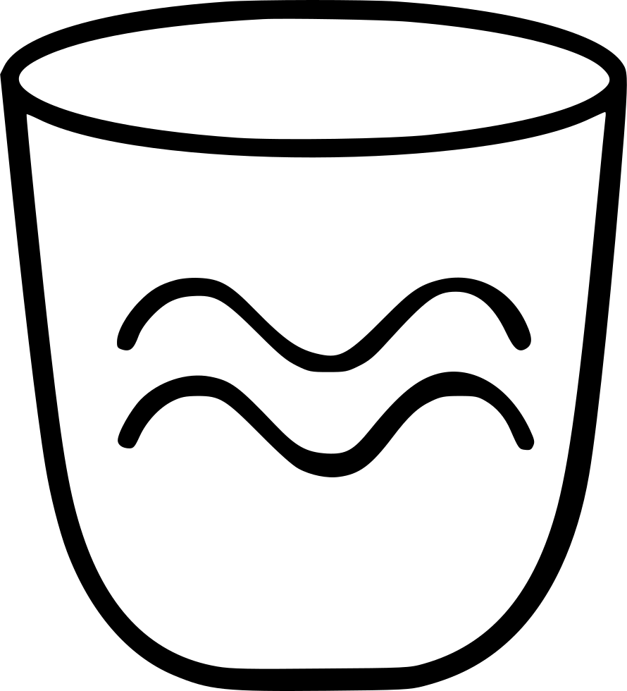 Water Glass - - Water Glass Drawing Png (890x980), Png Download
