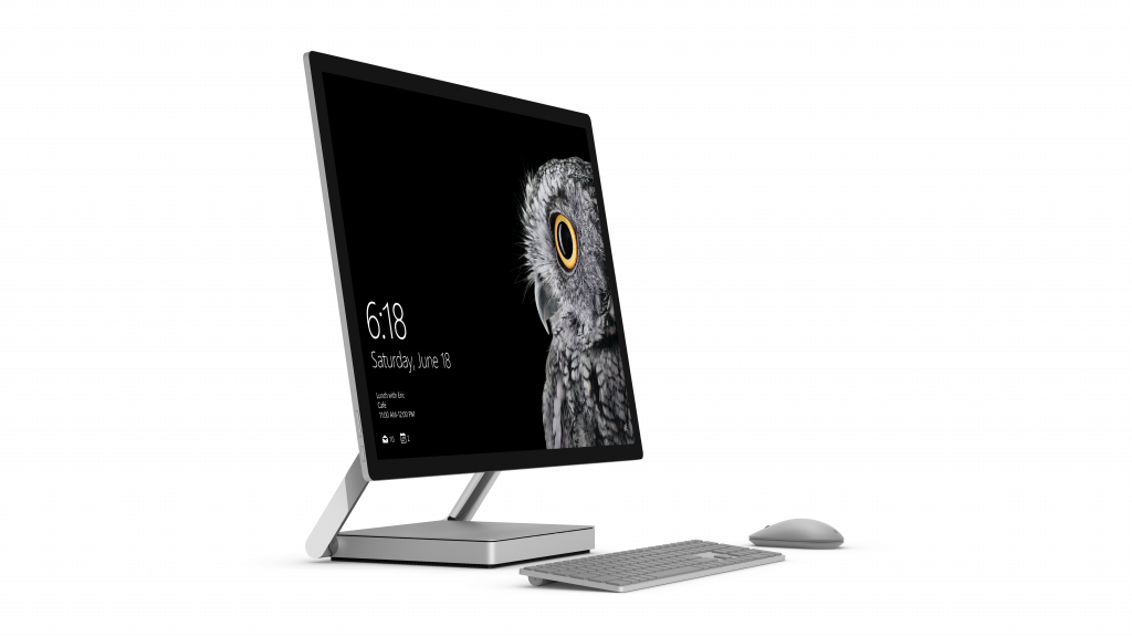 Surface Studio With Keyboard And Mouse - Microsoft Studio Desktop (1024x576), Png Download