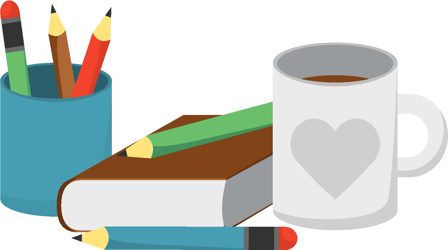 Download Desenho De Lapis Canetas E Livros Full Size Png Image Pngkit