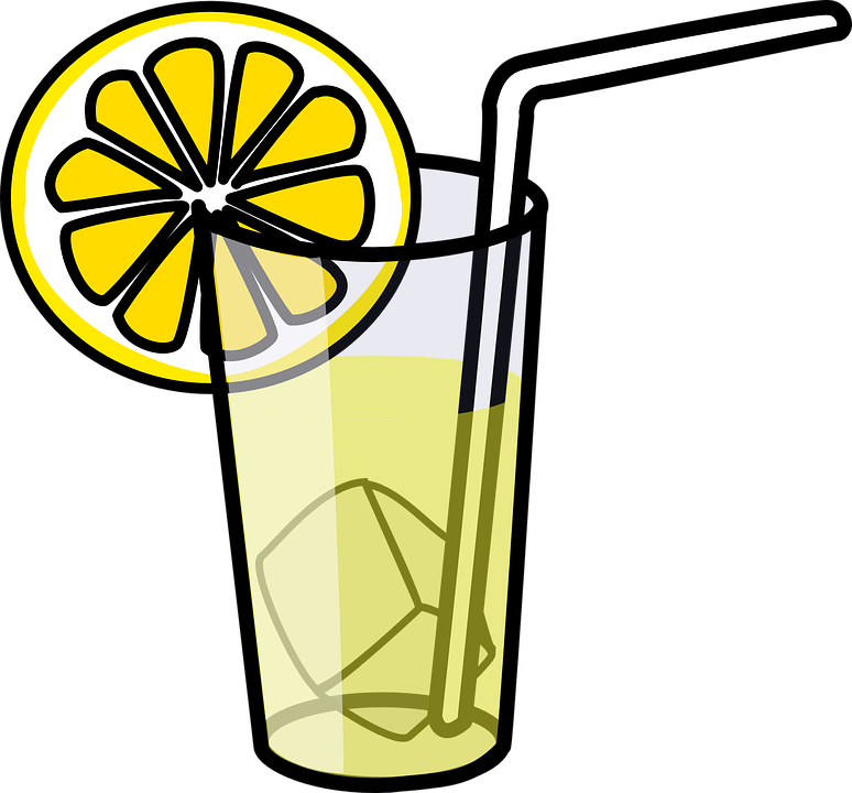 Water, Glass, Juice, Outline, Drawing, Cup, Bottle - Lemonade Clipart (640x595), Png Download