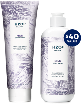 Milk Body Duo - H2o Plus H2o+ Beauty Milk Body Butter 8 Oz (344x376), Png Download