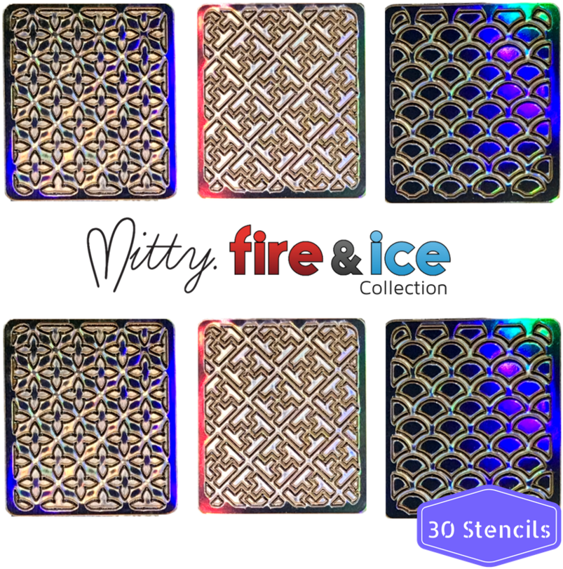 Fire & Ice Stencil - Nail (1024x1024), Png Download