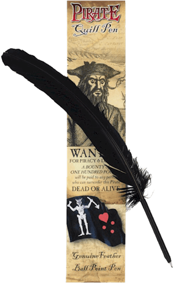Black Pirate Quill Pen - Pirate Doubloon, Escudo Coins Of Phillip Ii (555x555), Png Download