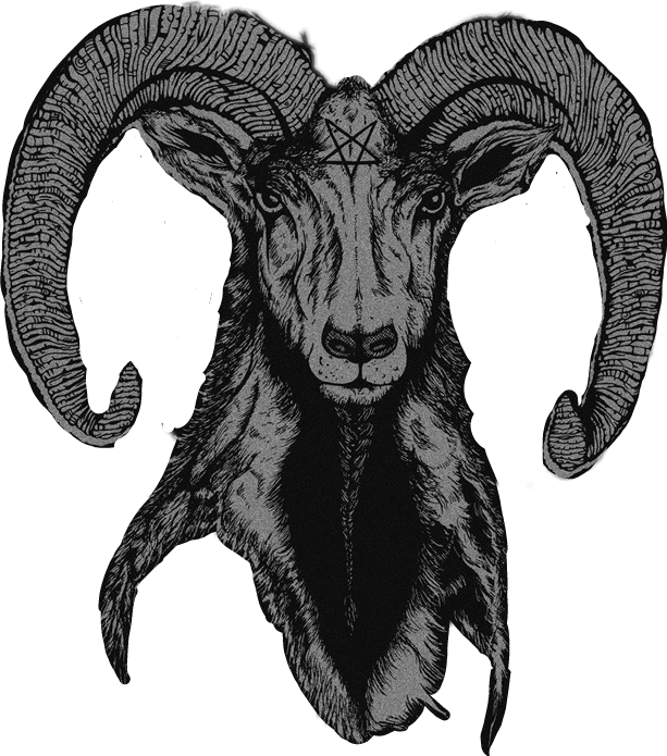 Satanic Ram Horn Png - Goat Face Satan Png (613x695), Png Download