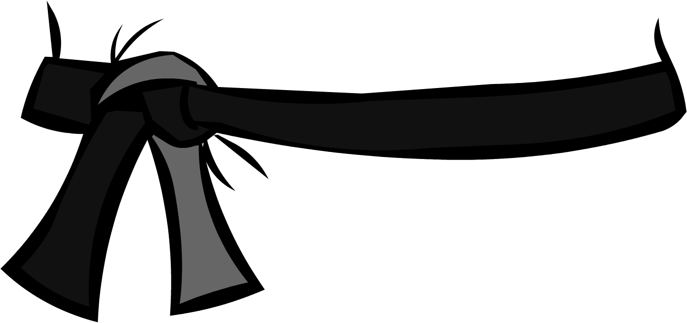 Old Black Belt Paper Sprite - Black Belt Png (1364x642), Png Download