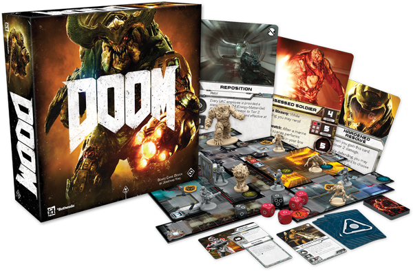 The Board Game - Doom 2016 Board Game (600x394), Png Download