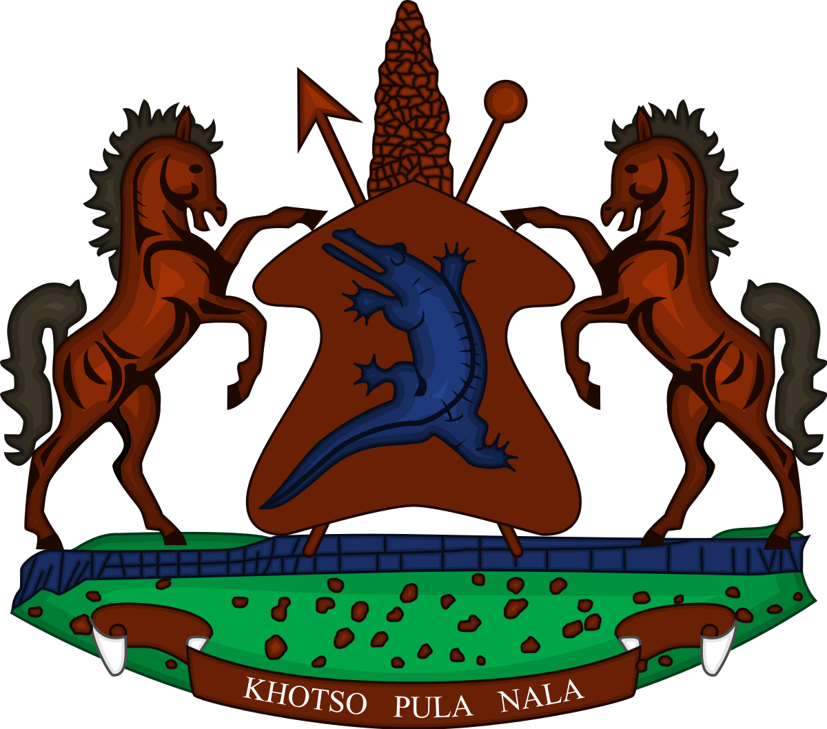 Lesotho Coat Of Arms (1200x1058), Png Download