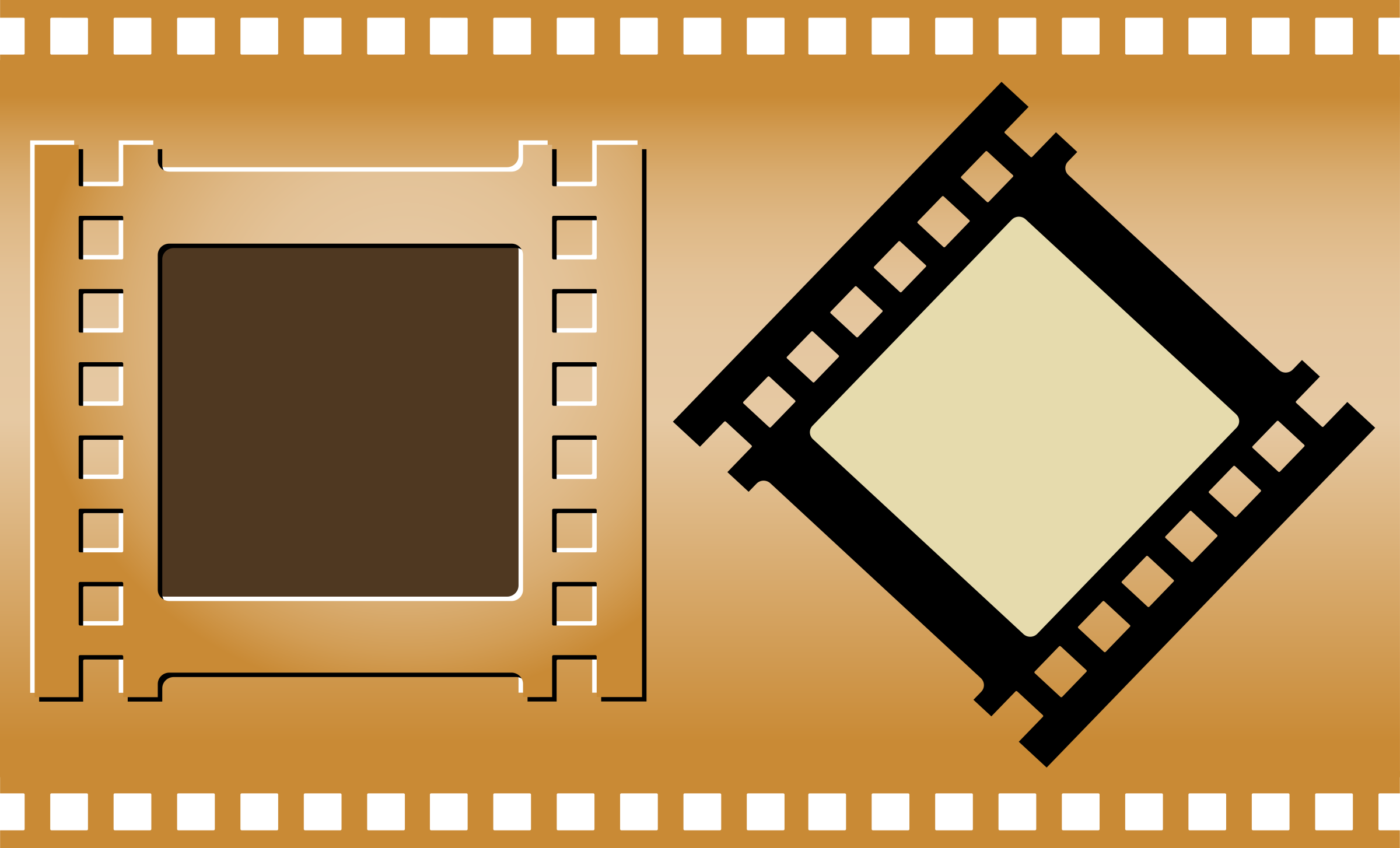 This Free Icons Png Design Of Three Film Strips (2400x1454), Png Download