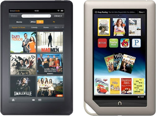 Kindle Fire Help - Amazon Kindle Fire Vs Barnes And Noble Nook Color (503x375), Png Download