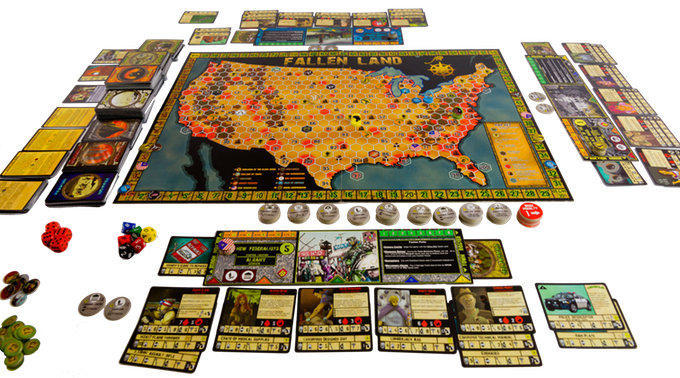 A Post Apocalyptic Board Game Is The First Of Several - Fallen Land Board Game (680x378), Png Download