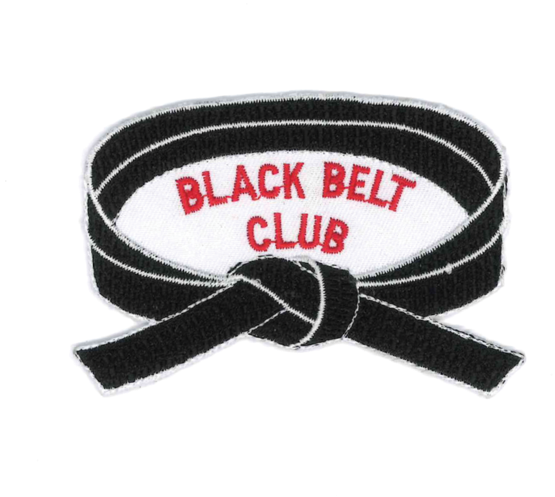 1396 Black Belt Club Patch 4"w - Black Belt Club (600x600), Png Download