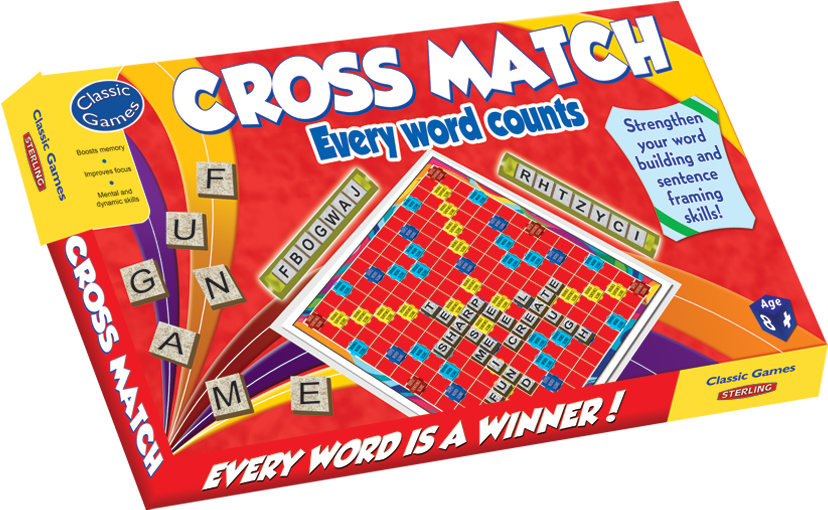 Board Game - Cross Match - Sterling Cross Match, Multi Color (842x618), Png Download