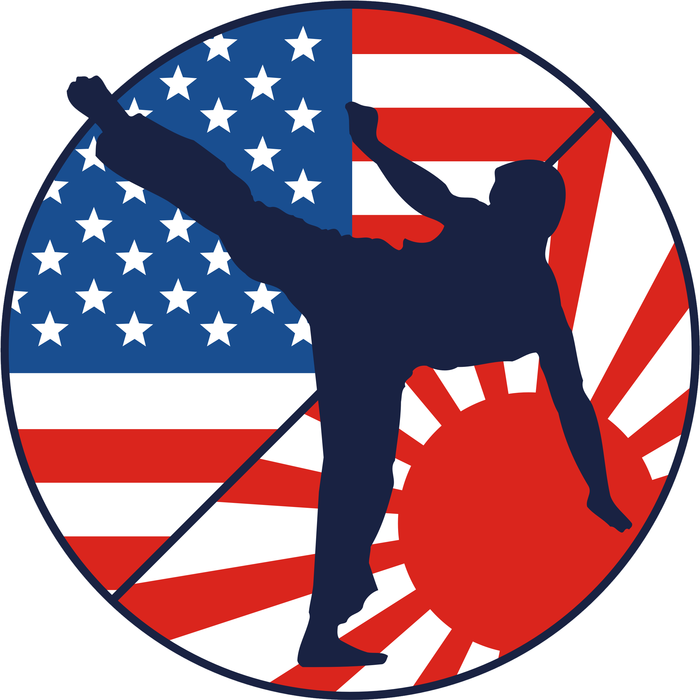 American Blackbelt Karate - China Russia Vs Usa Ww3 (2467x2460), Png Download