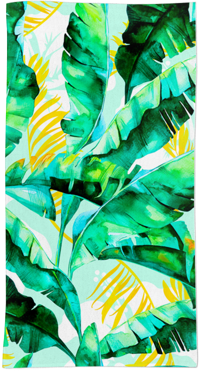 Toalha Banana Leaf De Marta Barragán Camarasana - Dense Jungle Round Mouse Pad Customized Non Slip Rubber (800x800), Png Download