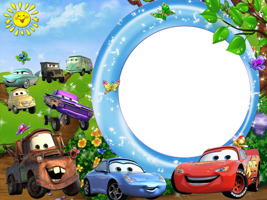 Disney Cars Frame Png Clipart Lightning Mcqueen Cars - Cars (900x675), Png Download