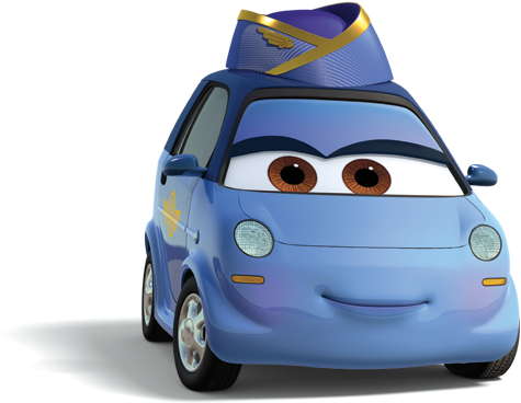 Airportbarmaidlarge - Cars 2 Becky Wheelin (530x420), Png Download