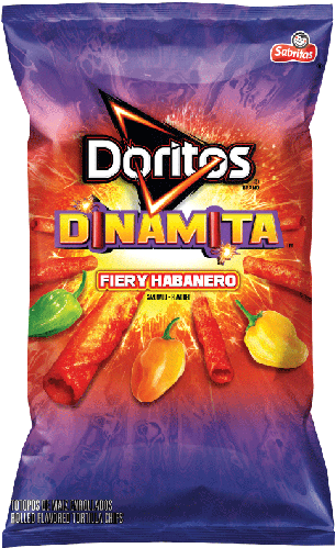 Doritos Dinamita Fiery Habanero Rolled Tortilla Chips - Doritos Dinamita Fiery Habanero (334x483), Png Download