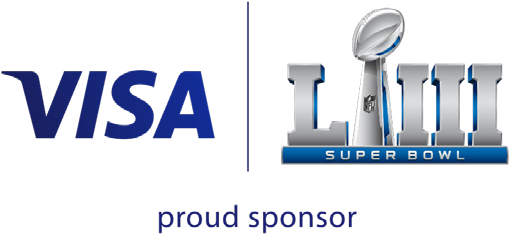 Visa Super Bowl Proud Sponsor Logo - Visa Nfl Logo (641x321), Png Download