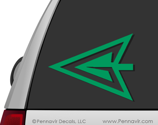 Green Arrow Logo Decal - Symbol (600x475), Png Download