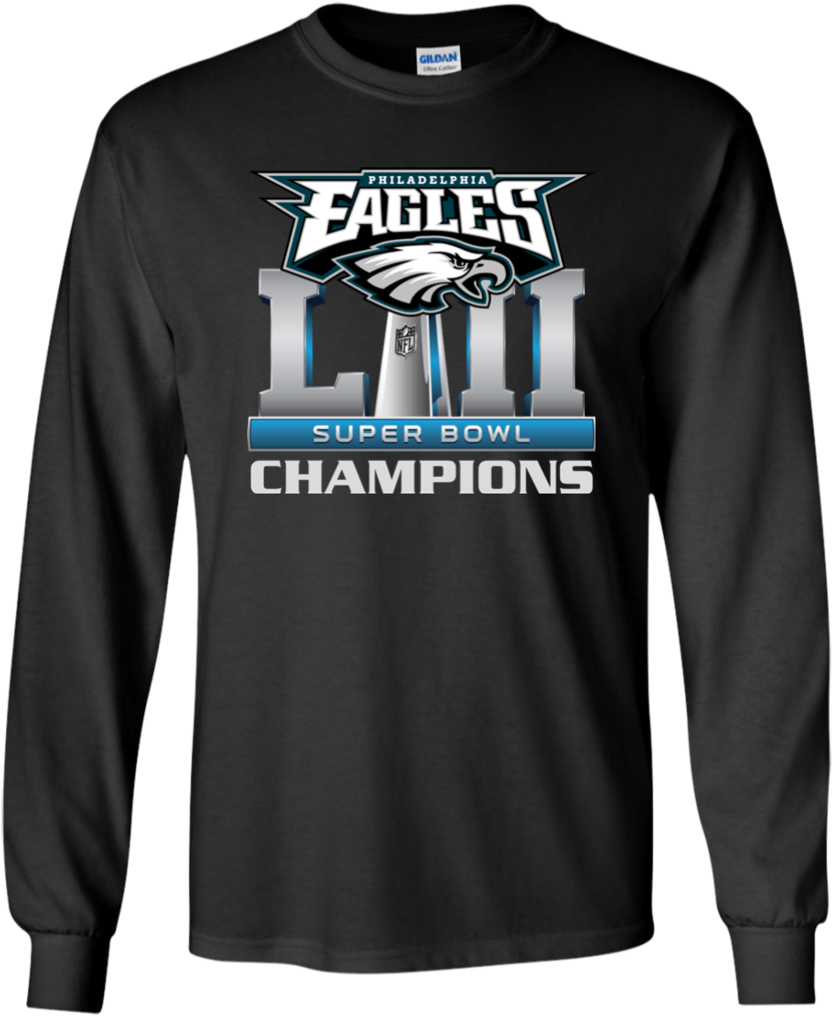 Philadelphia Eagles Super Bowl 2018 Champions T Shirt - Type On T Shirts (1024x1024), Png Download