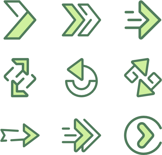Arrows - Green Arrow Line Icon Png (600x564), Png Download