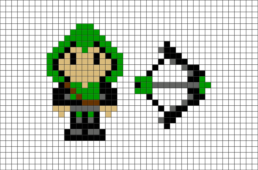 Green Arrow Logo Pixel Art (880x581), Png Download