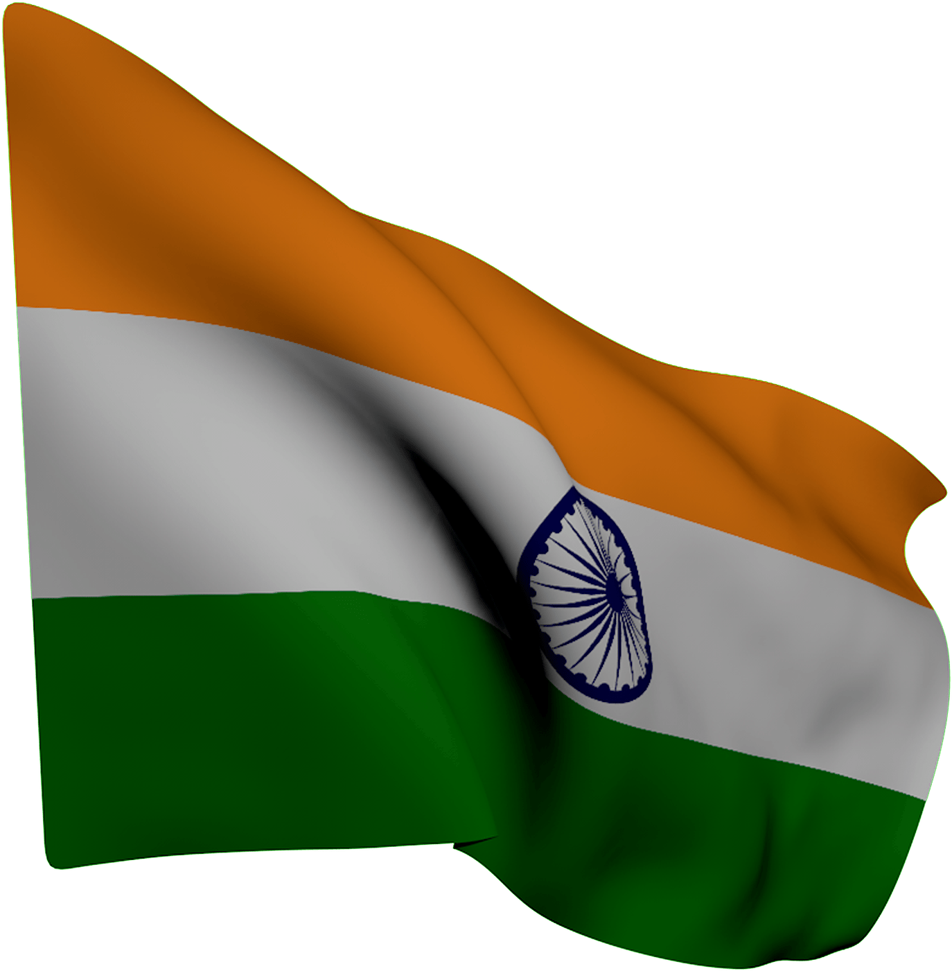 Indian Flag Png - Bendera Orange Putih Hijau (957x720), Png Download