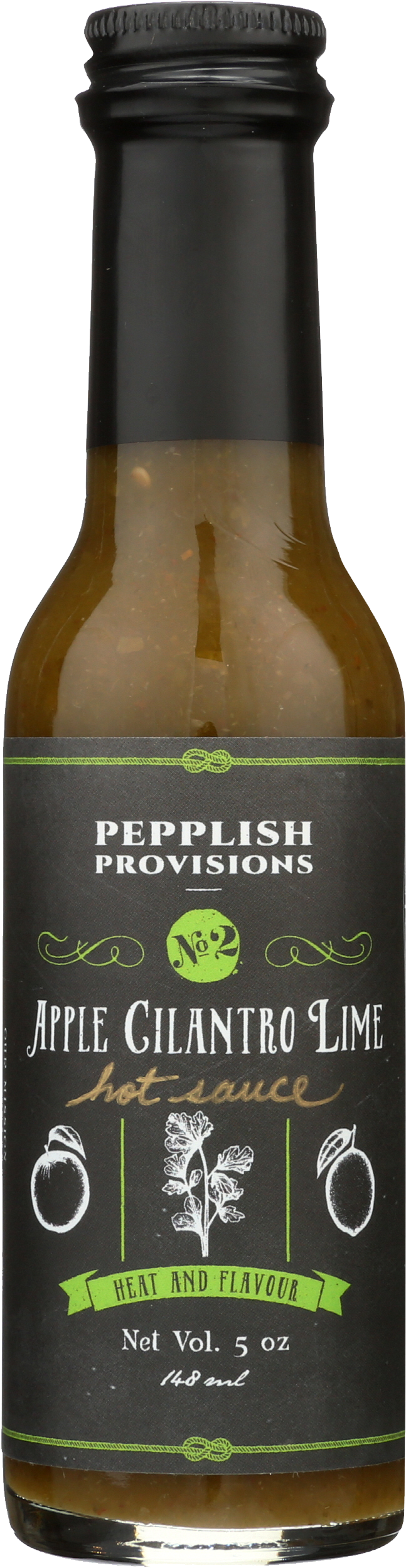 Acl - Pepplish Provisions - Apple Cilantro Lime Hot Sauce, (2500x2500), Png Download