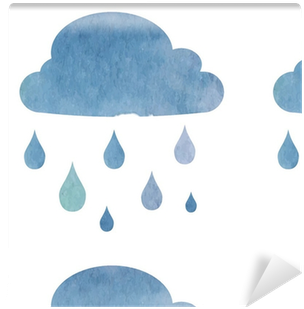 Cloud With Rain Drops - Illustration (400x400), Png Download