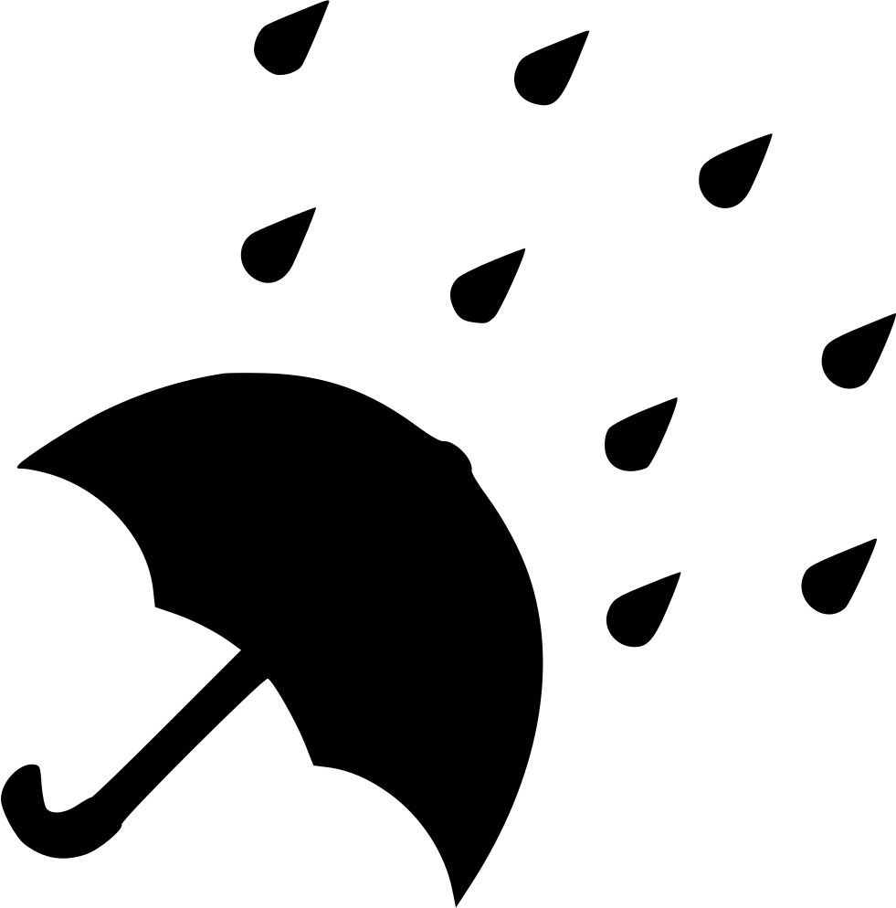 Rain Drop Umbrella - Rain (981x994), Png Download