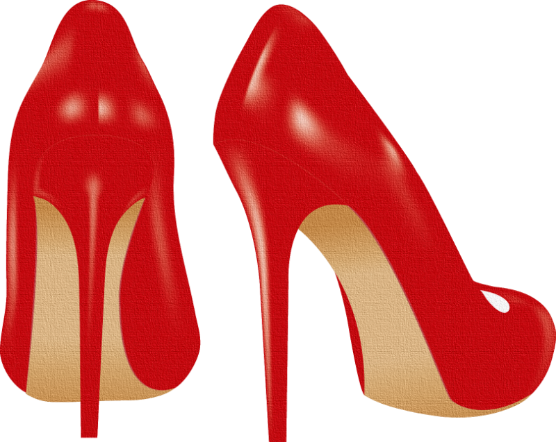 High Heel Clipart Beautiful Butterfly - High Heel Clip Art (800x637), Png Download