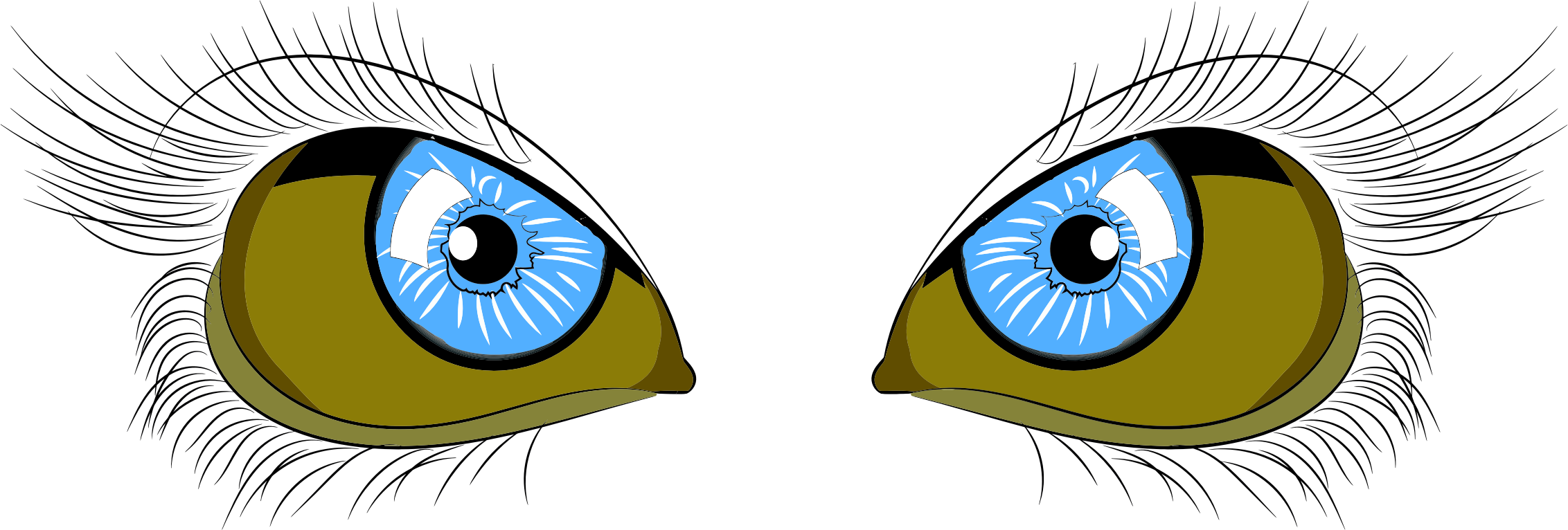 This Free Icons Png Design Of Blue Eyes (2264x766), Png Download