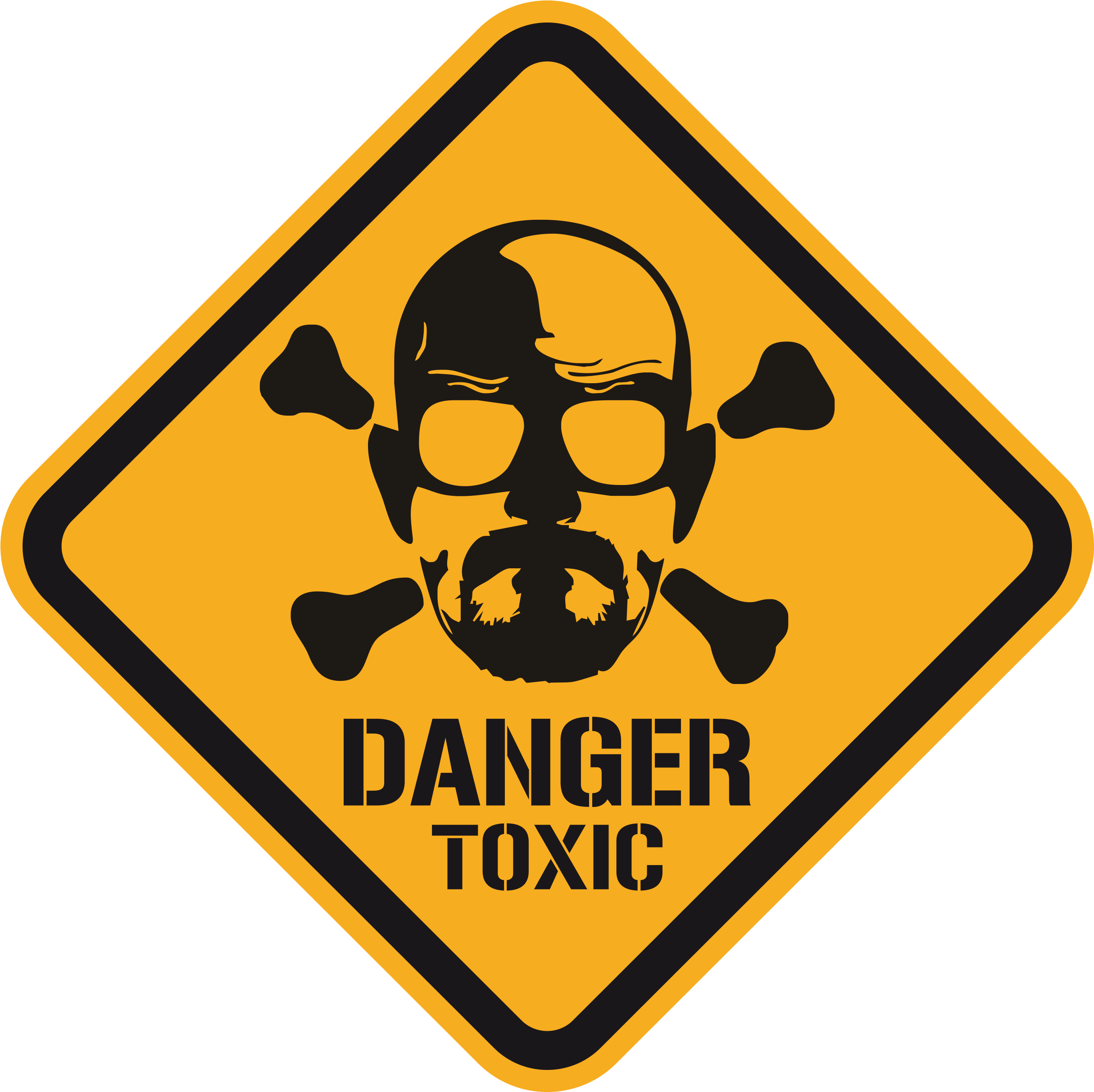Heisenberg Danger Toxic Color - Australian Road Signs Animals (2500x2500), Png Download
