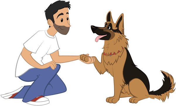 Click Here To Read Comments From Recent Success Stories - Dogs And People Transparent (640x452), Png Download