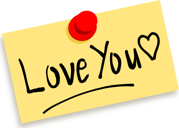 On Post It Note - Love You Clipart (500x358), Png Download
