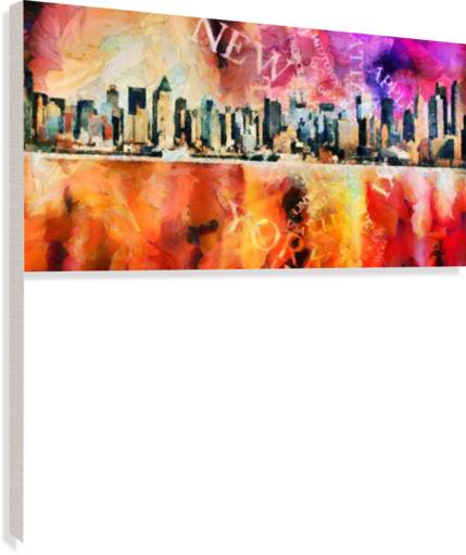 New York Canvas Print - Painting (429x511), Png Download
