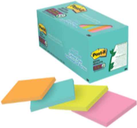 Post-it® Super Sticky Notes Cabinet Pack 3" X 3" 70 - 3m Post-it Self-stick 675-3sscy-c (850x850), Png Download