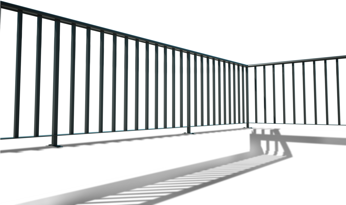 Wrought Iron - Plain - Iron Railings For Terrace (1200x800), Png Download