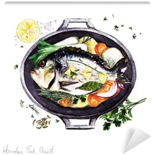 Watercolor Food Clipart - Food (400x400), Png Download