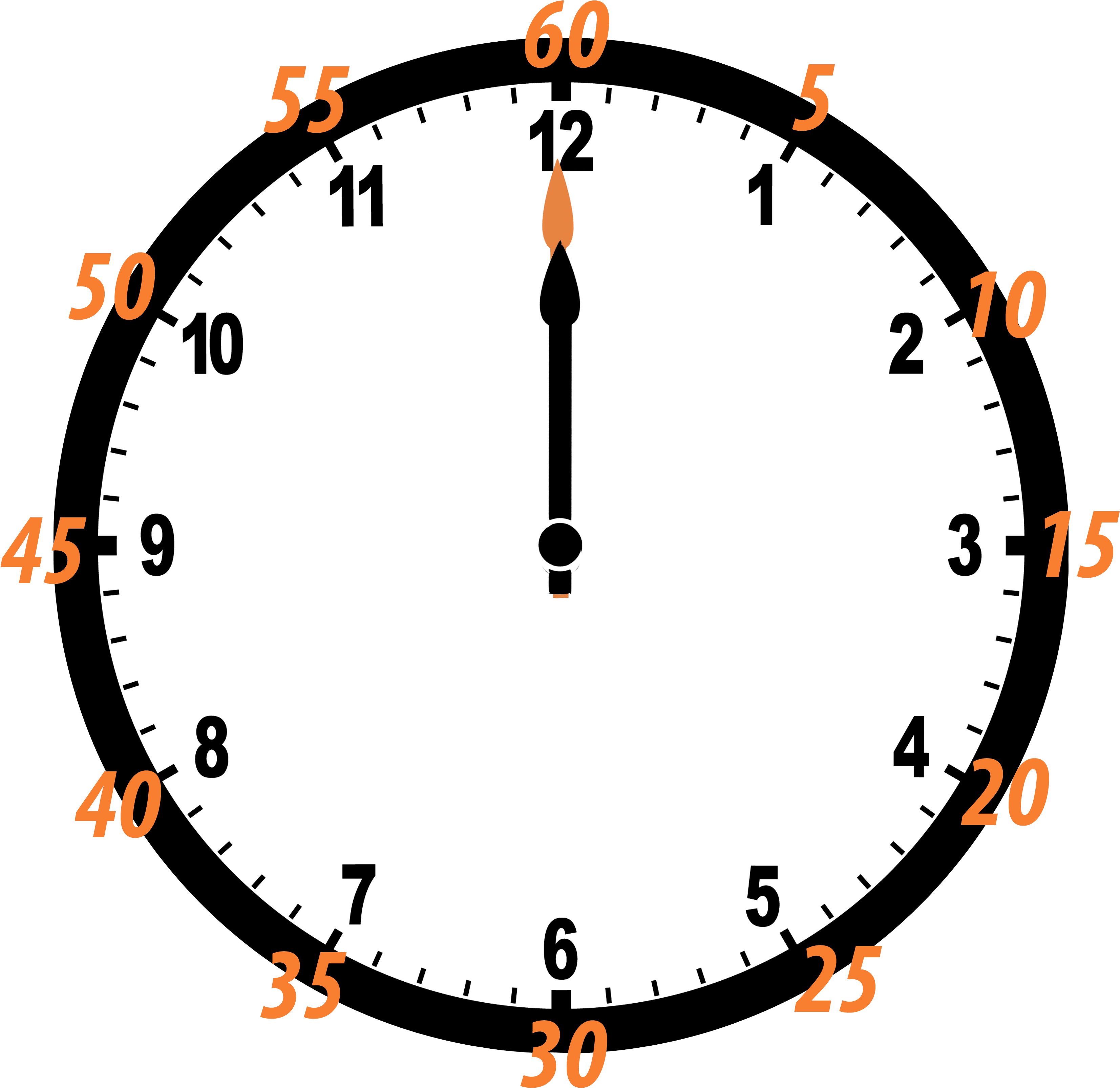 Telling Time - Clock With No Hands (3600x3600), Png Download